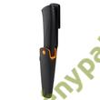 Fiskars kés építőipari munkákhoz, tokba épített élezővel