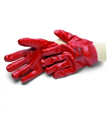 PVC saválló kesztyű piros 24 cm
