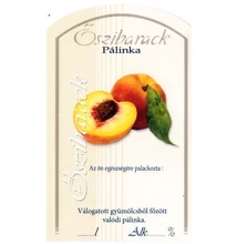 Matrica pálinkás üvegre Őszibarack 10 db