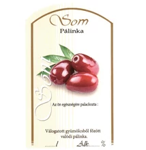 Matrica pálinkás üvegre Áfonya 10 db