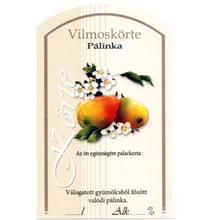 Matrica pálinkás üvegre Körte - Vilmoskörte 10 db