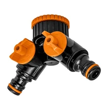 Kettős elzárható vízelosztó, csapcsatlakozó Kettős elzárható vízelosztó, csapcsatlakozó