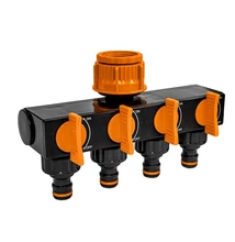 Négyes elzárható vízelosztó, csapcsatlakozó