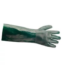 PVC saválló kesztyű zöld 40 cm