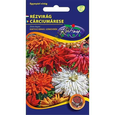 Rézvirág - Zinnia Dahlia virágú Sárga