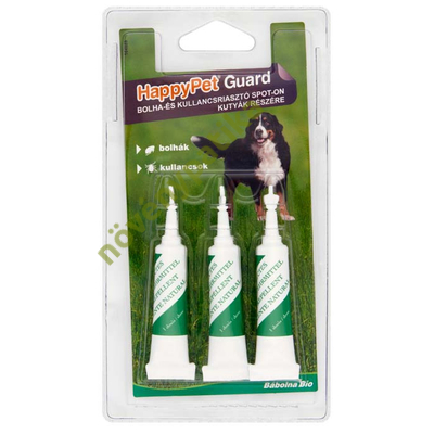 HappyPet Guard bolha- és kullancsriasztó spot-on kutyák részére 3x5 ml