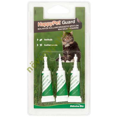 HappyPet Guard bolha- és kullancsriasztó spot-on macskák részére 3x2 ml