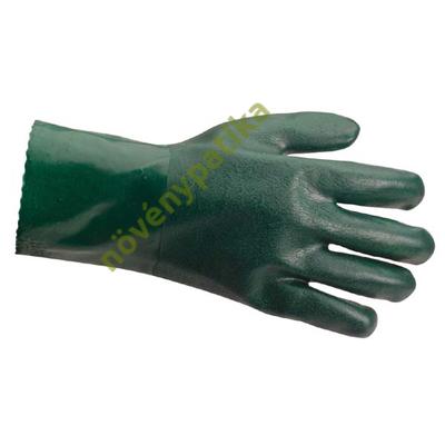 PVC saválló kesztyű zöld 27 cm