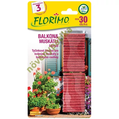 Florimo Balkon, muskátli táprúd 30 db