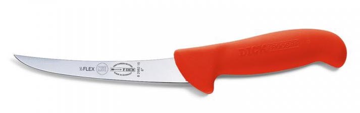 Dick ErgoGrip csontozókés, fél flexibilis pengével (15 cm), piros
