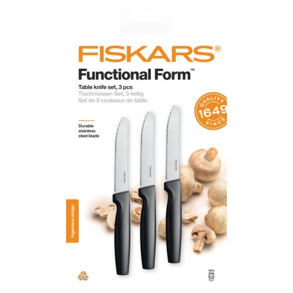 Fiskars Functional Form asztalikés készlet 3 részes, recés