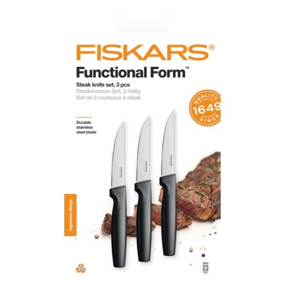 Fiskars Functional Form késkészlet, steak 3 részes