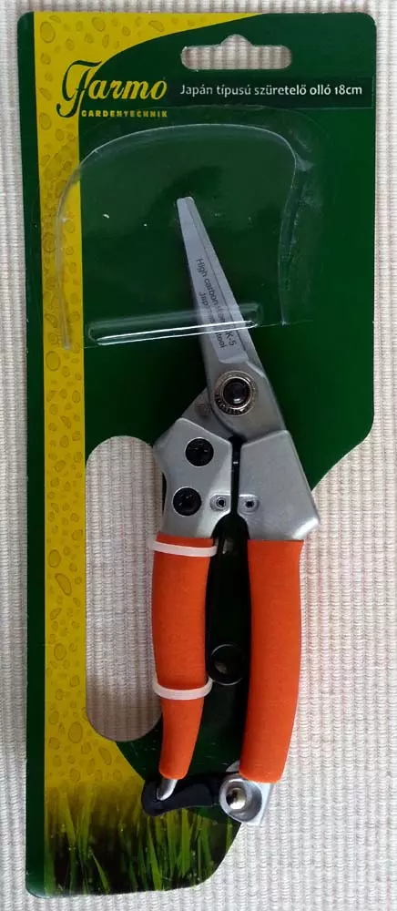 Szüretelő olló 18 cm japán pengés