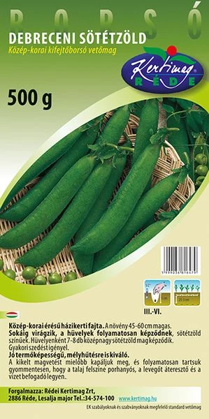 Debreceni sötétzöld zöldborsó 250 g