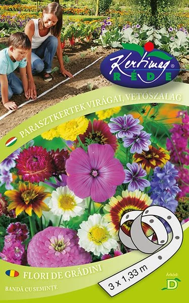 Parasztkertek virágai vetőszalag