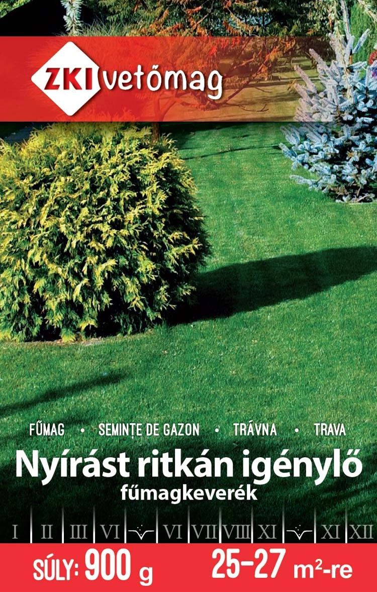 Nyírást ritkán igénylő fűmag