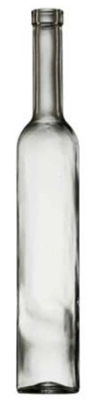 Boros, pálinkás palack 0,25 liter szintelen, dugóval