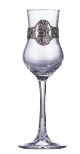 Pohár talpas grappa 9 cl (6 db), óncimkés