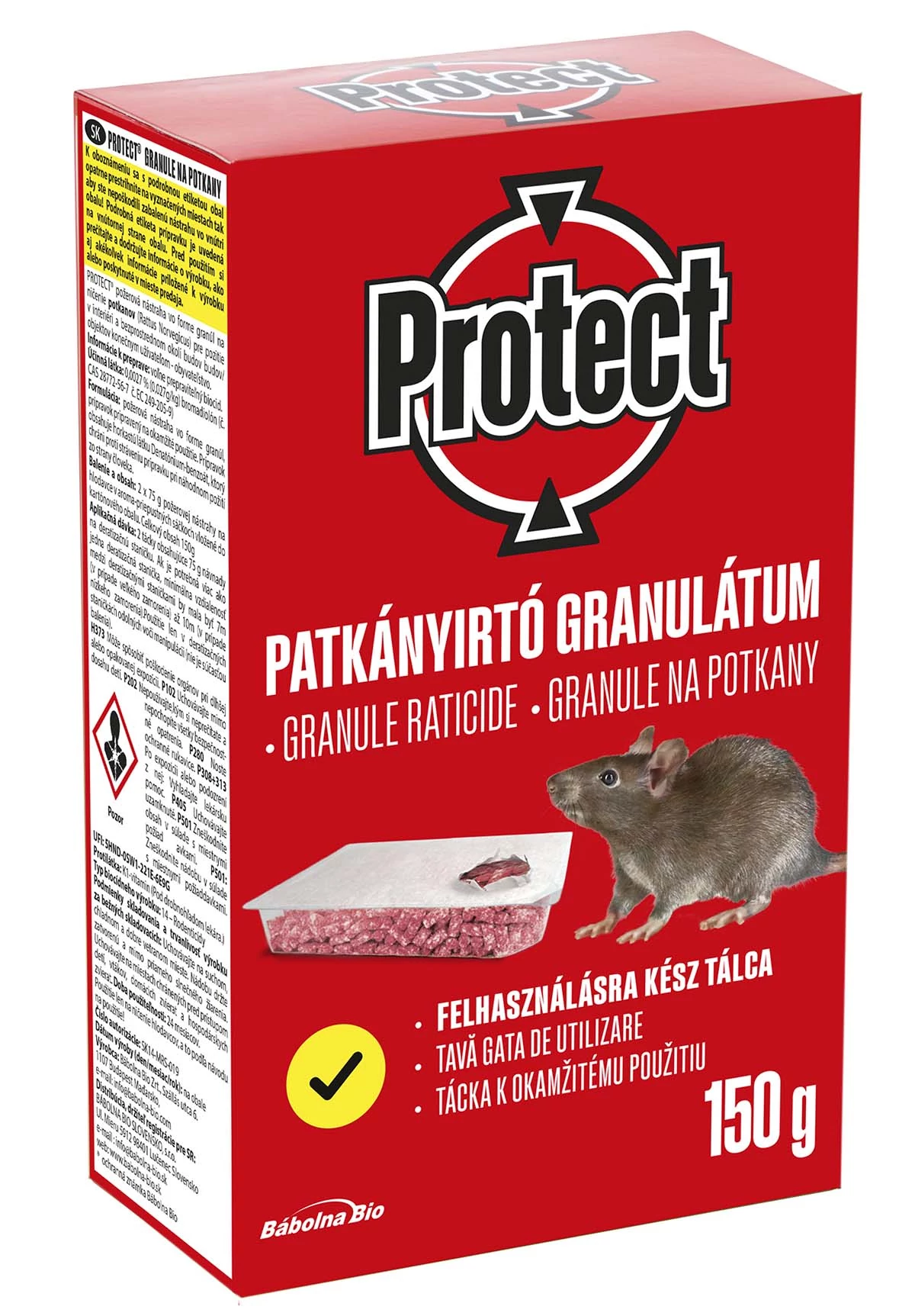 Protect® rágcsálóirtó granulátum (egér, patkány) 150 g