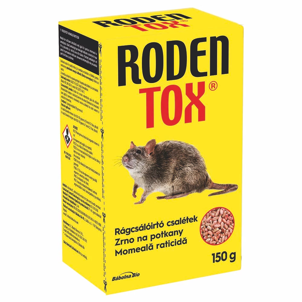 RodenTox rágcsálóirtó csalétek (egér, patkány) 150 g