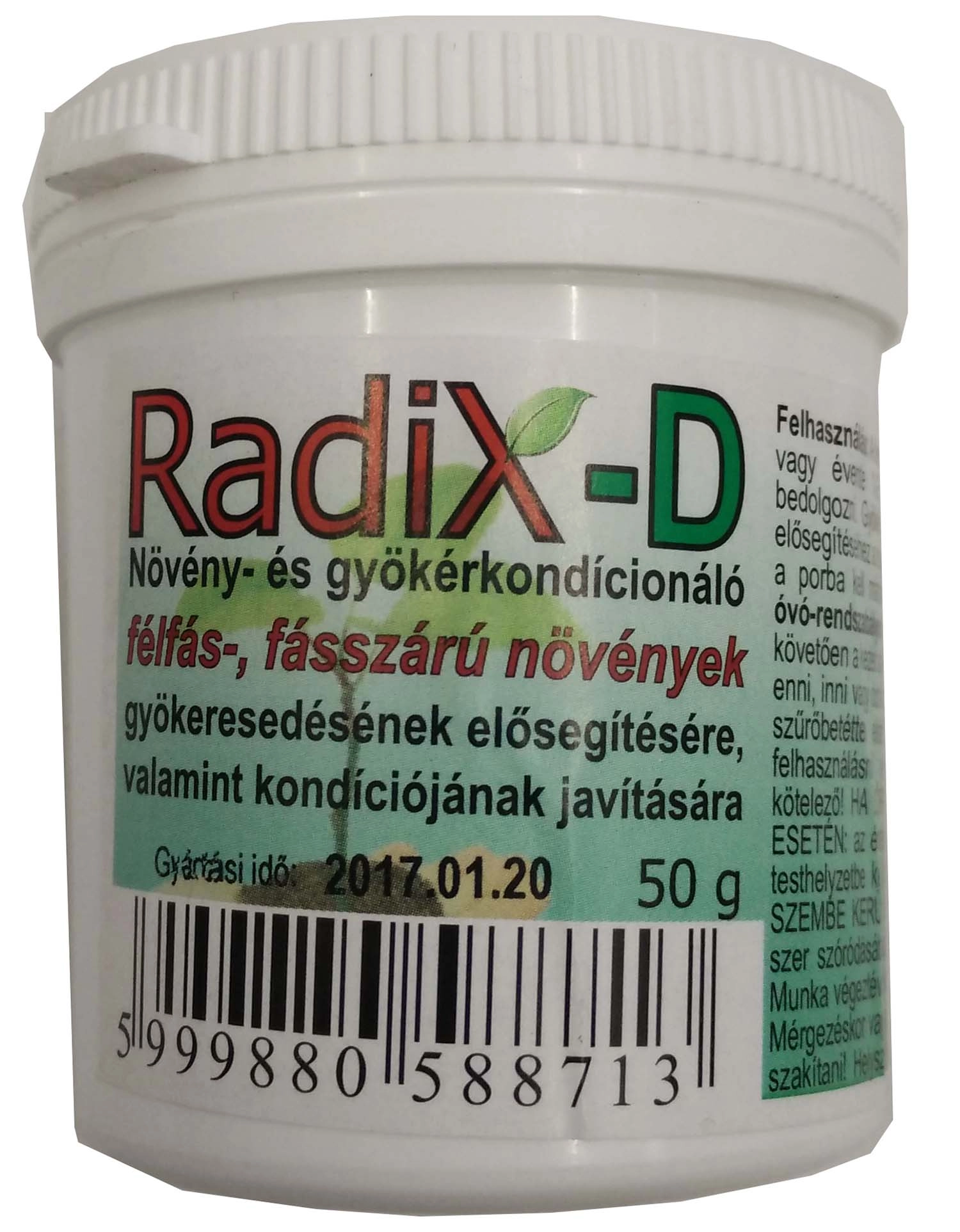 Radix-D gyökereztető félfás-, és fásszárú növényekhez 50 g